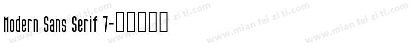 Modern Sans Serif 7字体转换